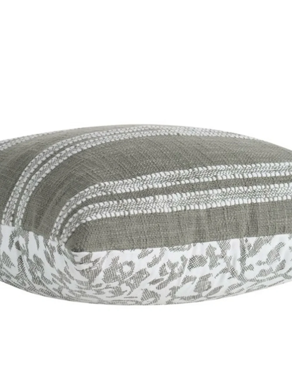 3 Neutral Striped Decorative Throw Pillows- Sage Green